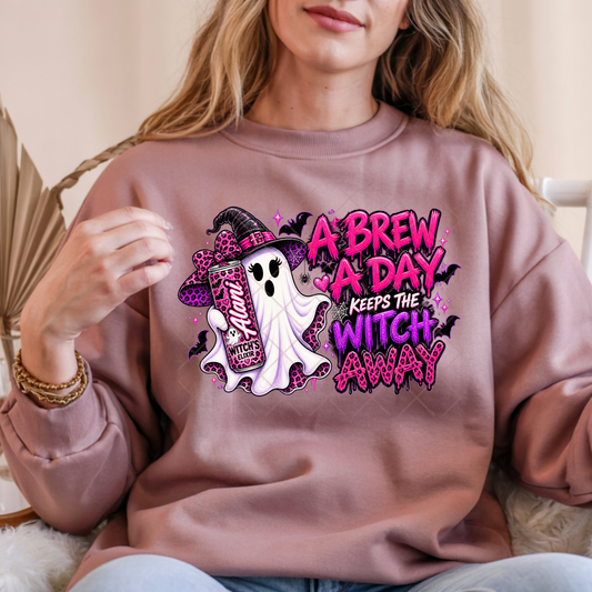 A Brew A Day Keeps The Witch Away Alani - Premium Graphic T-Shirt for Casual Wear