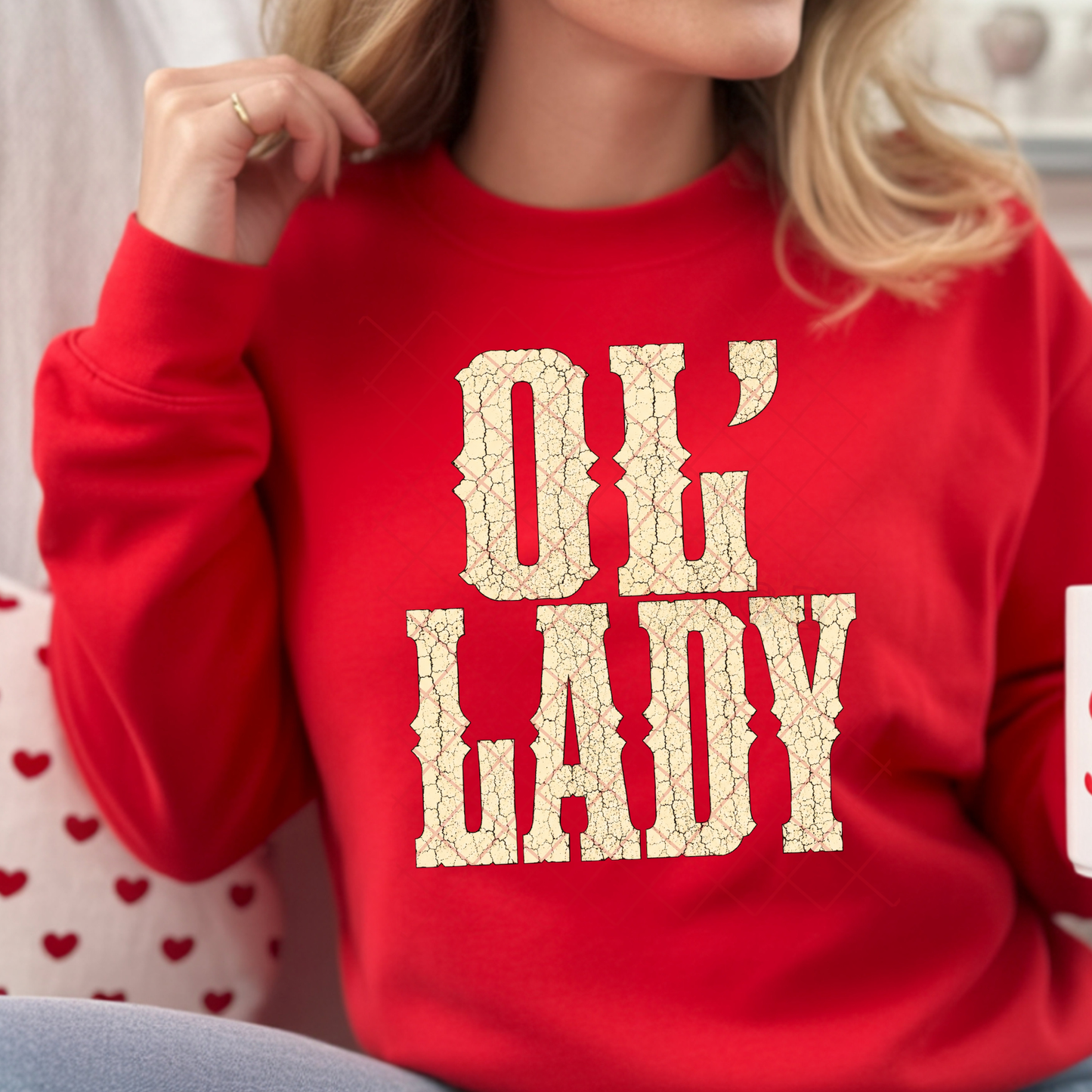 Distressed Western Ol' Lady - Premium Graphic T-Shirt for Casual Wear