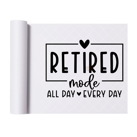 Retired Mode - Direct Print Film Transfer for T-Shirts, Cotton, Polyester & Blends - High-Quality Print