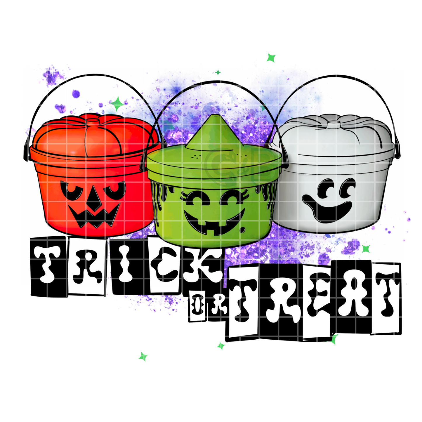 Trick Or Treat Buckets PNG