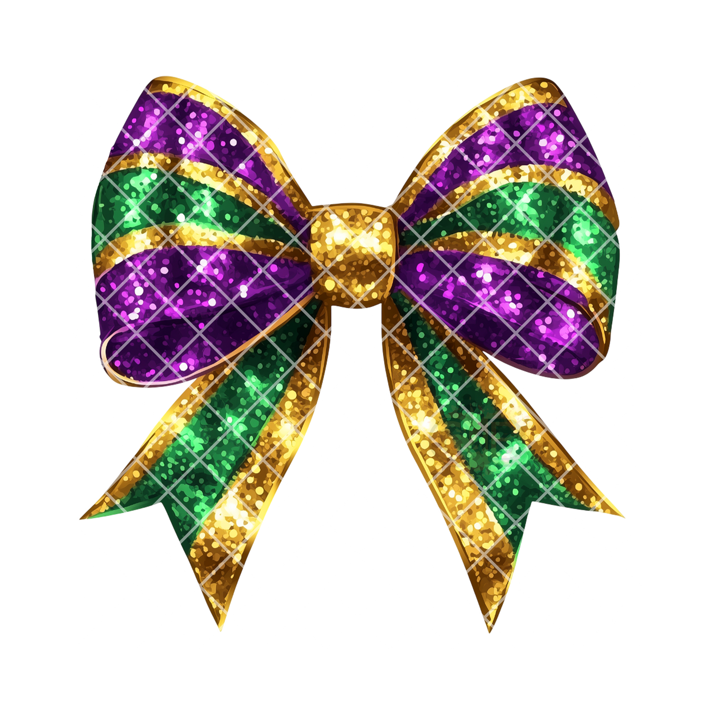 Mardi Gras glitter bow T-Shirt