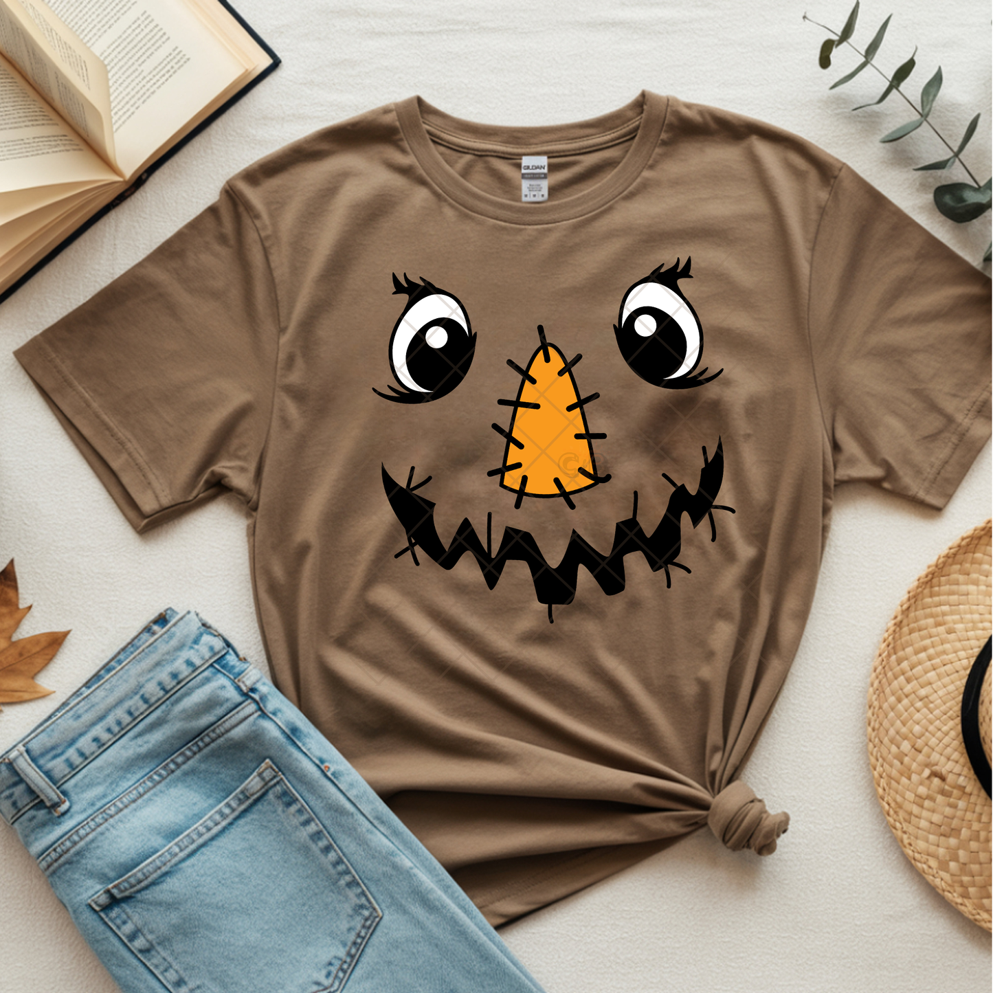 Scarecrow Face - Premium Graphic T-Shirt for Casual Wear