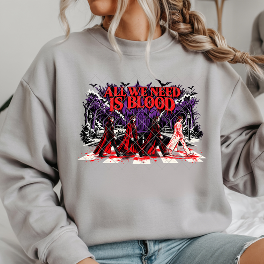 All We Need Is Blood Beatles - Premium Graphic T-Shirt for Casual Wear