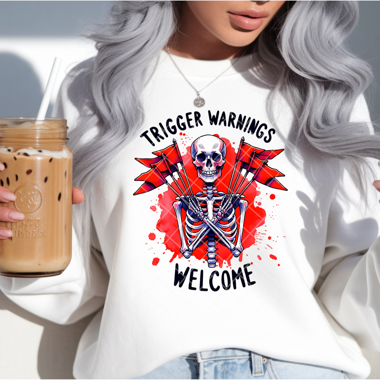 Trigger Warning Red Flag - Premium Graphic T-Shirt for Casual Wear
