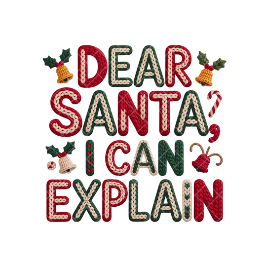 Dear Santa Faux Crochet PNG File