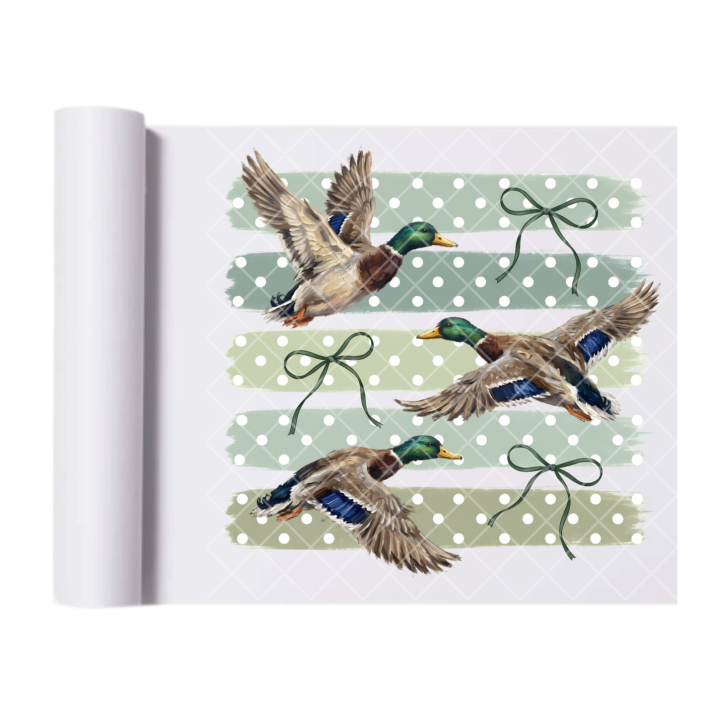 Preppy Ducks - Ready To Press Print Transfer for Apparel, Cotton, Polyester & Blends - High-Quality Print- Commercial Grade