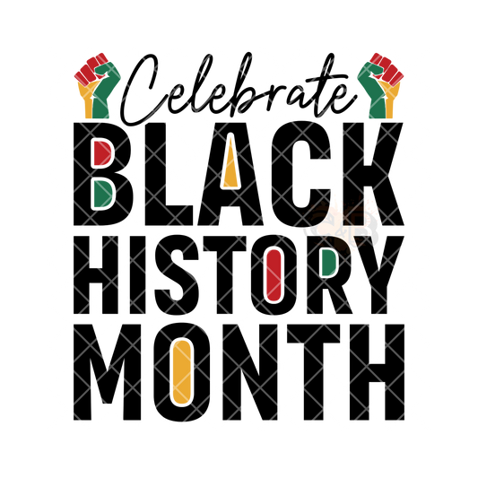 Celebrate black history fists PNG