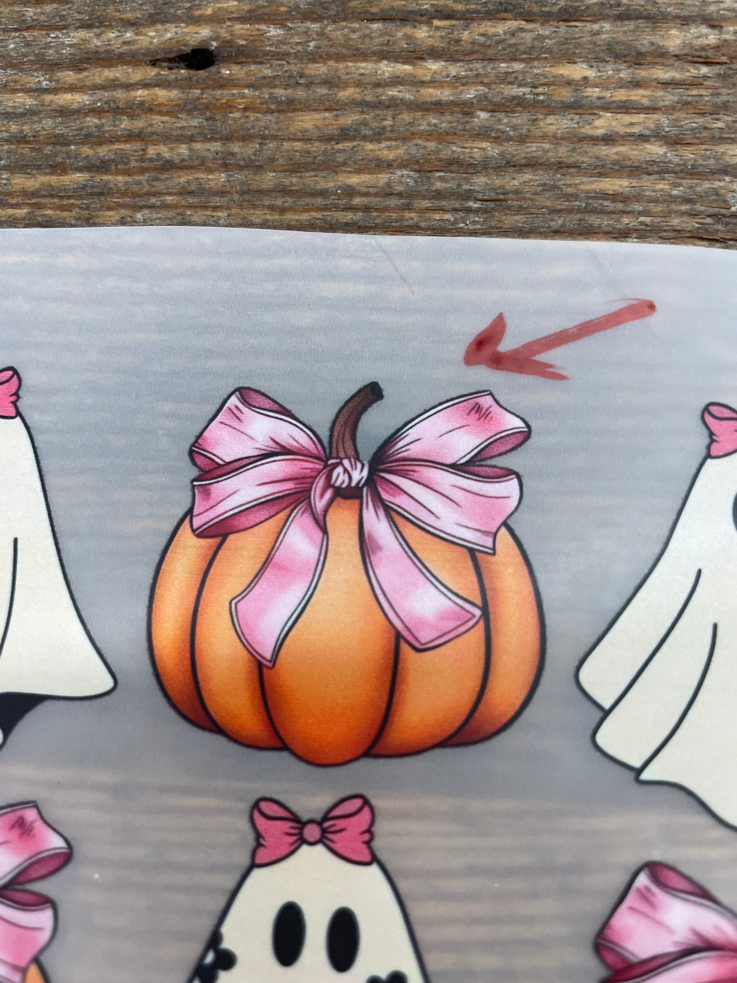 Pumpkins bows and ghosts #A107 Discount Print