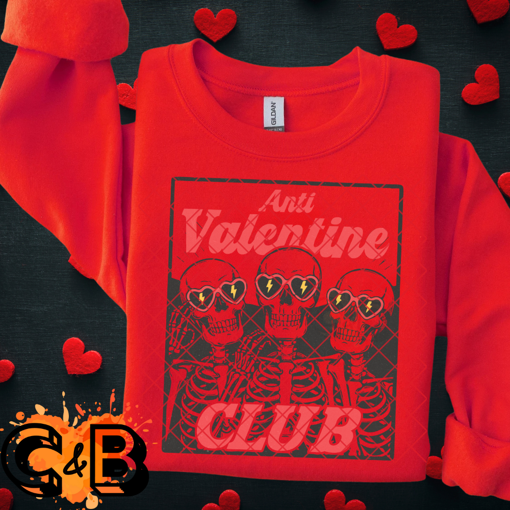 Anti valentine club three skeletons PNG