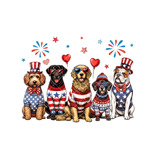 Independence Dog Celebration PNG