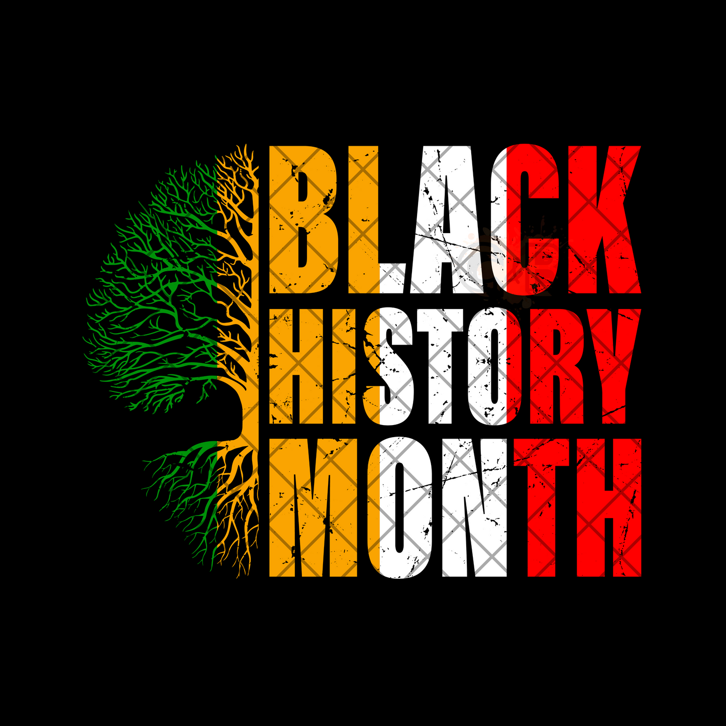 Black history tree of life PNG