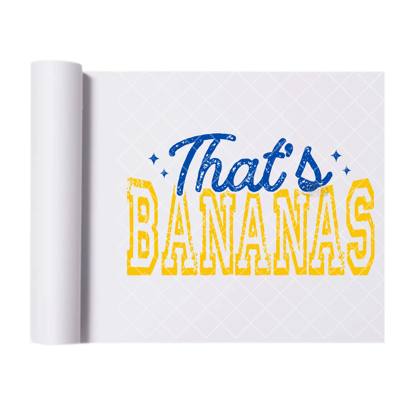 That's Bananas Distressed - Ready To Press Print Transfer for Apparel, Cotton, Polyester & Blends - High-Quality Print- Commercial Grade