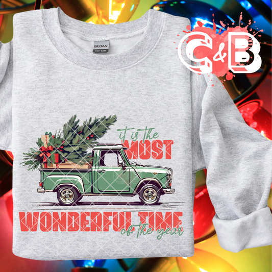 Green Truck With Tree T-Shirt