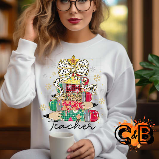 Teachers Pencil Tree T-Shirt