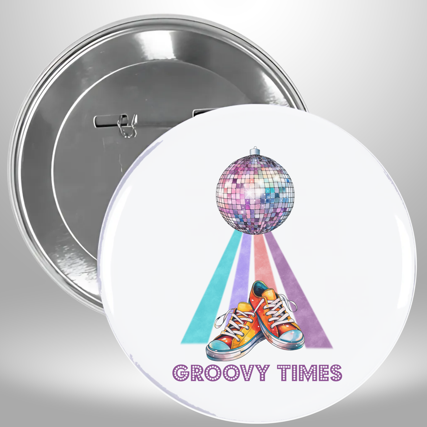 Groovy Times Pinback Button