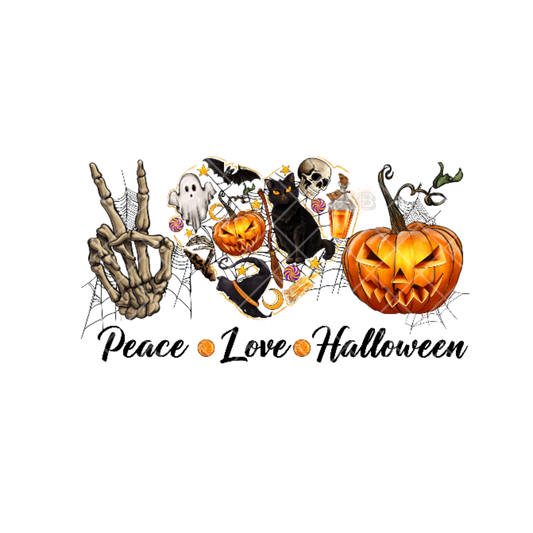 Peace Love Halloween PNG File