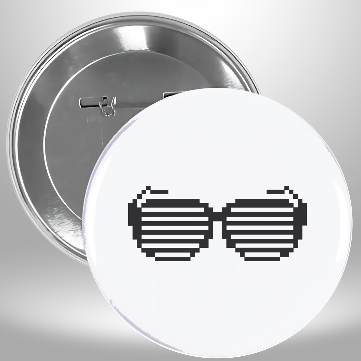 8 Bit Shades Pinback Button
