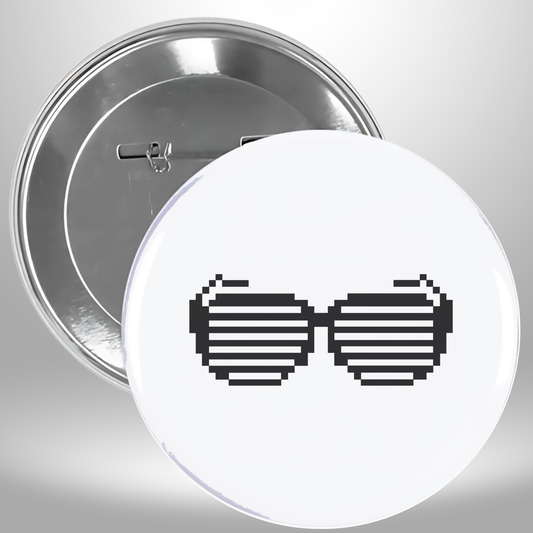 8 Bit Shades Pinback Button