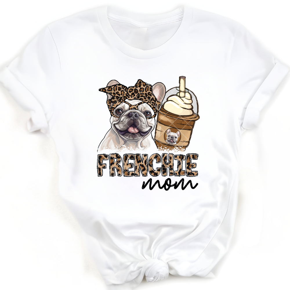 Frenchie Mom Frappe Cheetah - Premium Graphic Trendy T-Shirt for Casual Wear