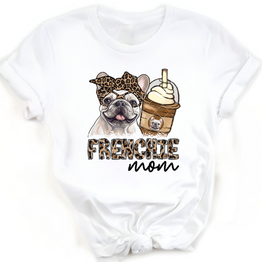 Frenchie Mom Frappe Cheetah - Premium Graphic Trendy T-Shirt for Casual Wear