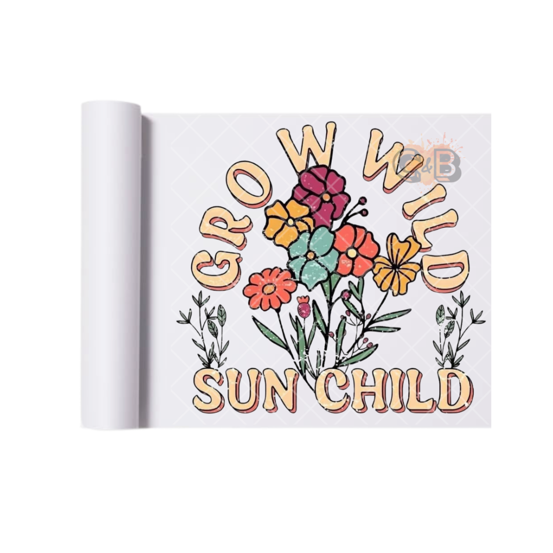 Grow Wild Sunchild DTF Transfer