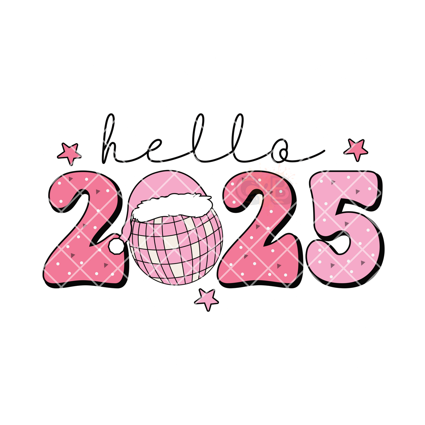 Hello 2025 pink disco ball T Shirt