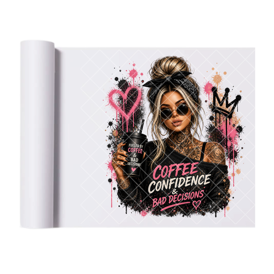 Bad Decisions Babe - Ready To Press Print Transfer for Apparel, Cotton, Polyester & Blends - High-Quality Print- Commercial Grade