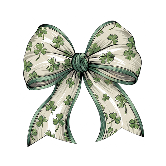 Green Lining Clover Bow PNG