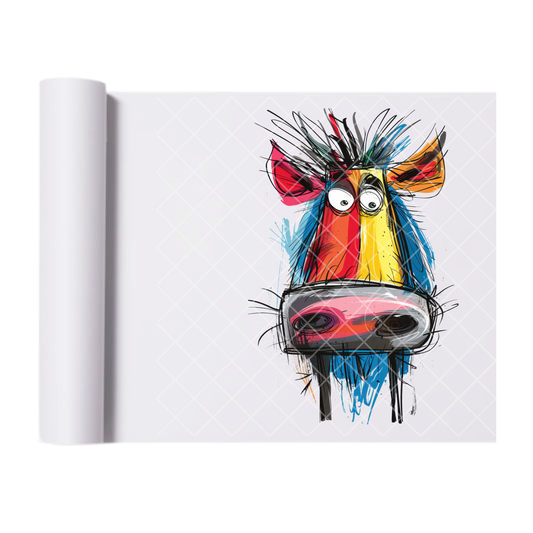 Warthog Sketched - Direct Print Film Transfer for Trendy T-Shirts, Cotton, Polyester & Blends - High-Quality Print