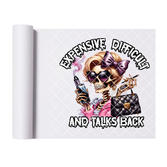 Expensive difficult and talks back DTF film t shirt transfer