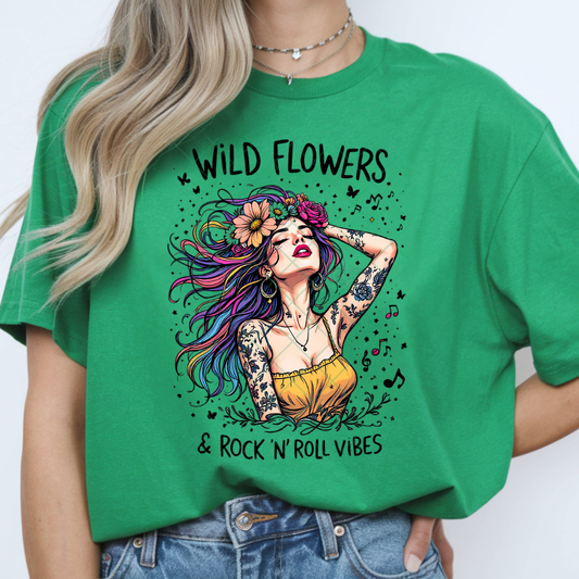 Wild Flowers, Loud Soul - Premium Graphic T-Shirt for Casual Wear