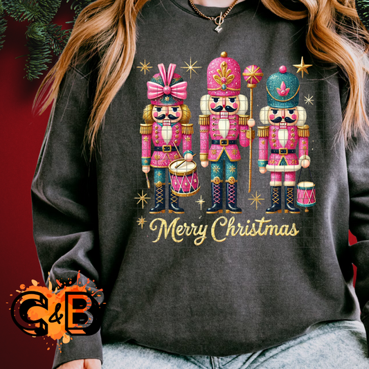 Merry Christmas Nutcracker Trio T-Shirt