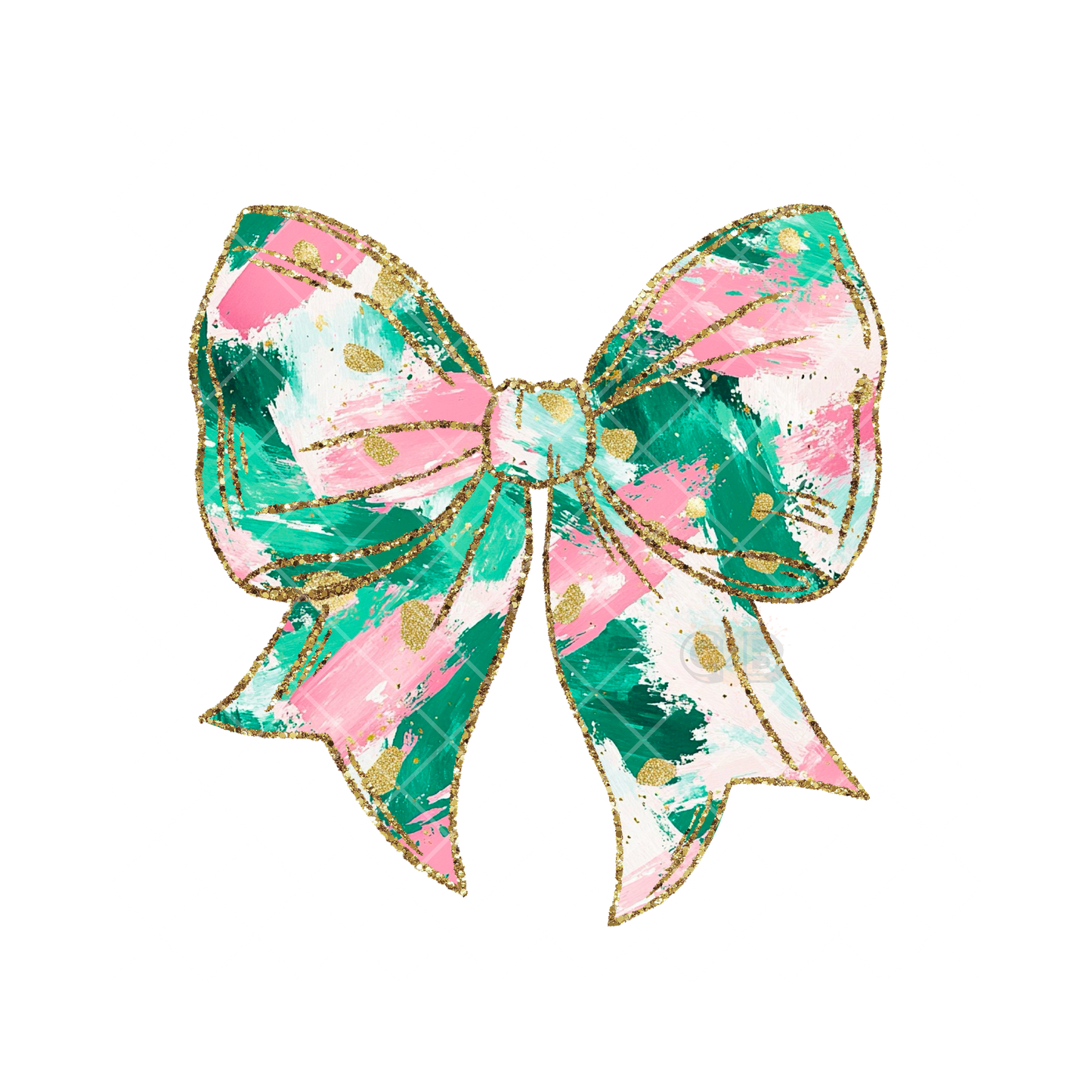 Painted Shamrock Bow PNG
