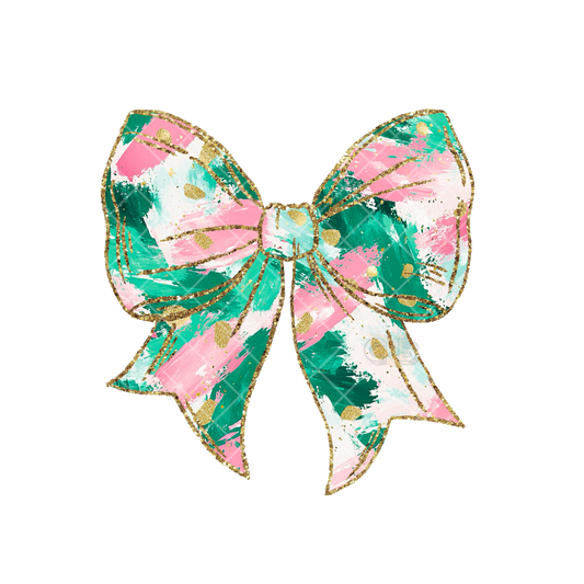 Painted Shamrock Bow PNG