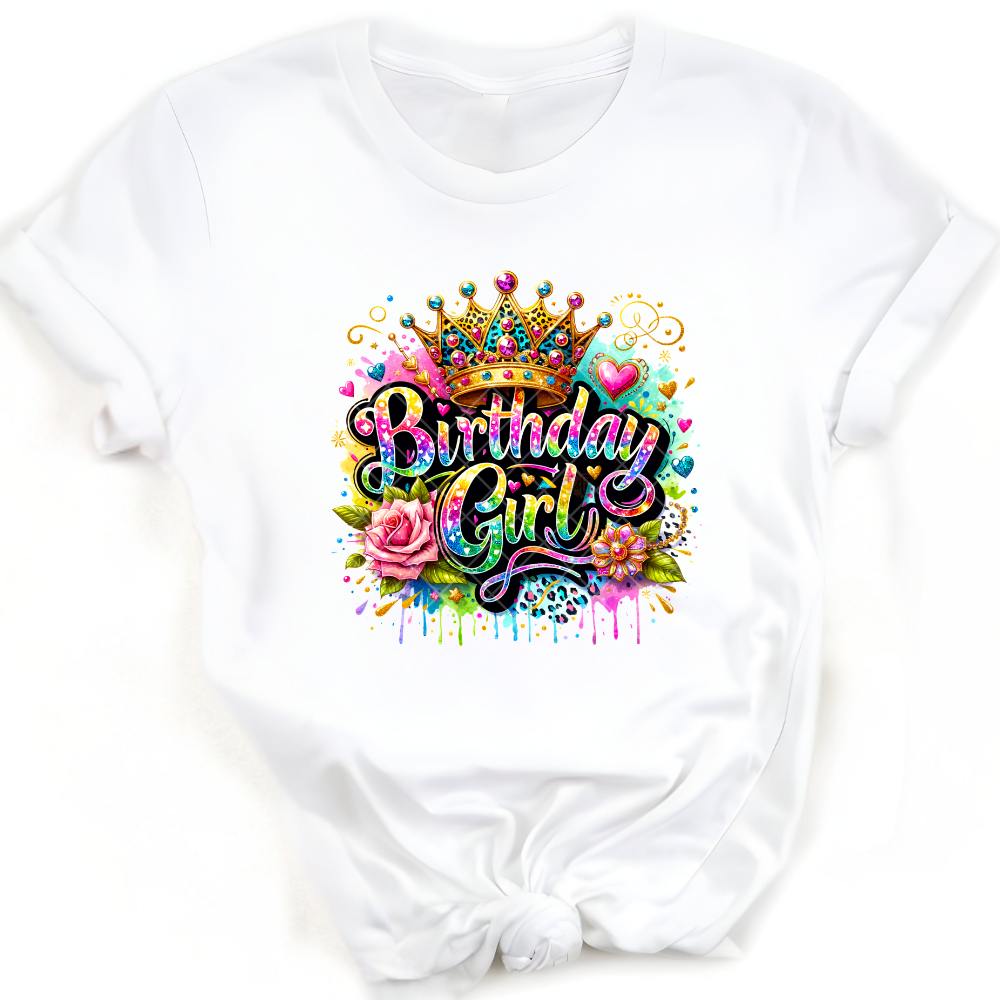Birthday Girl With Crown PNG