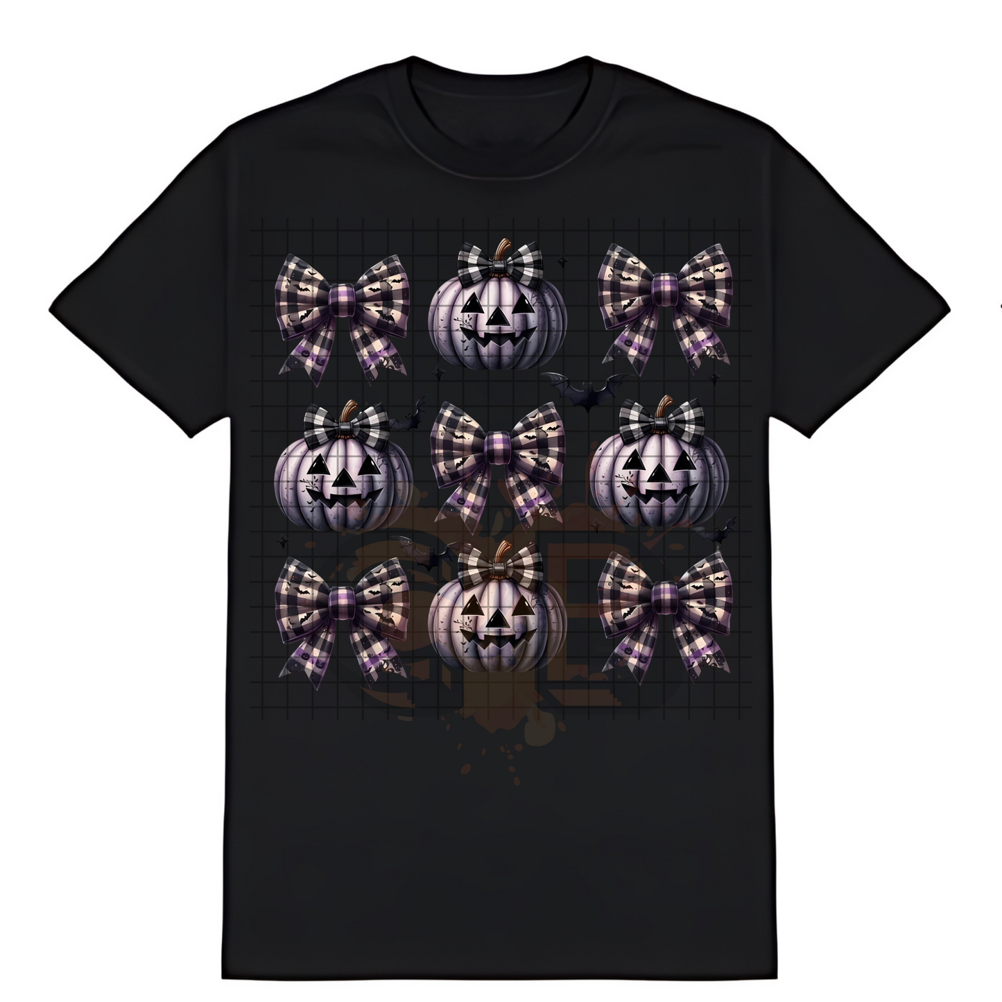 Black Bows Purple Pumpkin T-Shirt