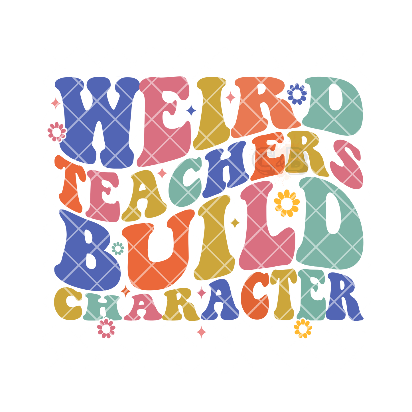 Weird teacher multi color PNG