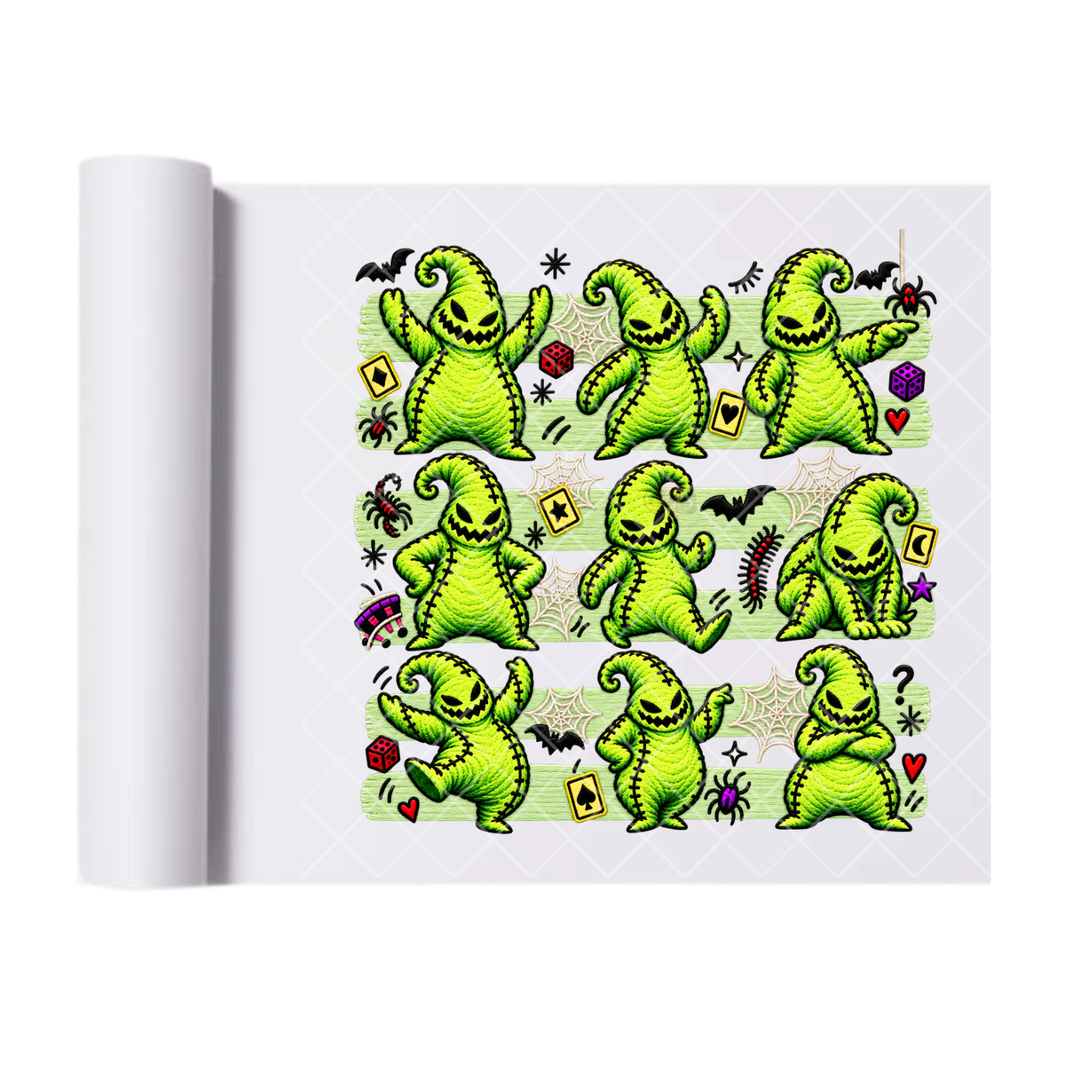 Multi Oogie Boogie - Ready To Press Print Transfer for Apparel, Cotton, Polyester & Blends - High-Quality Print- Commercial Grade