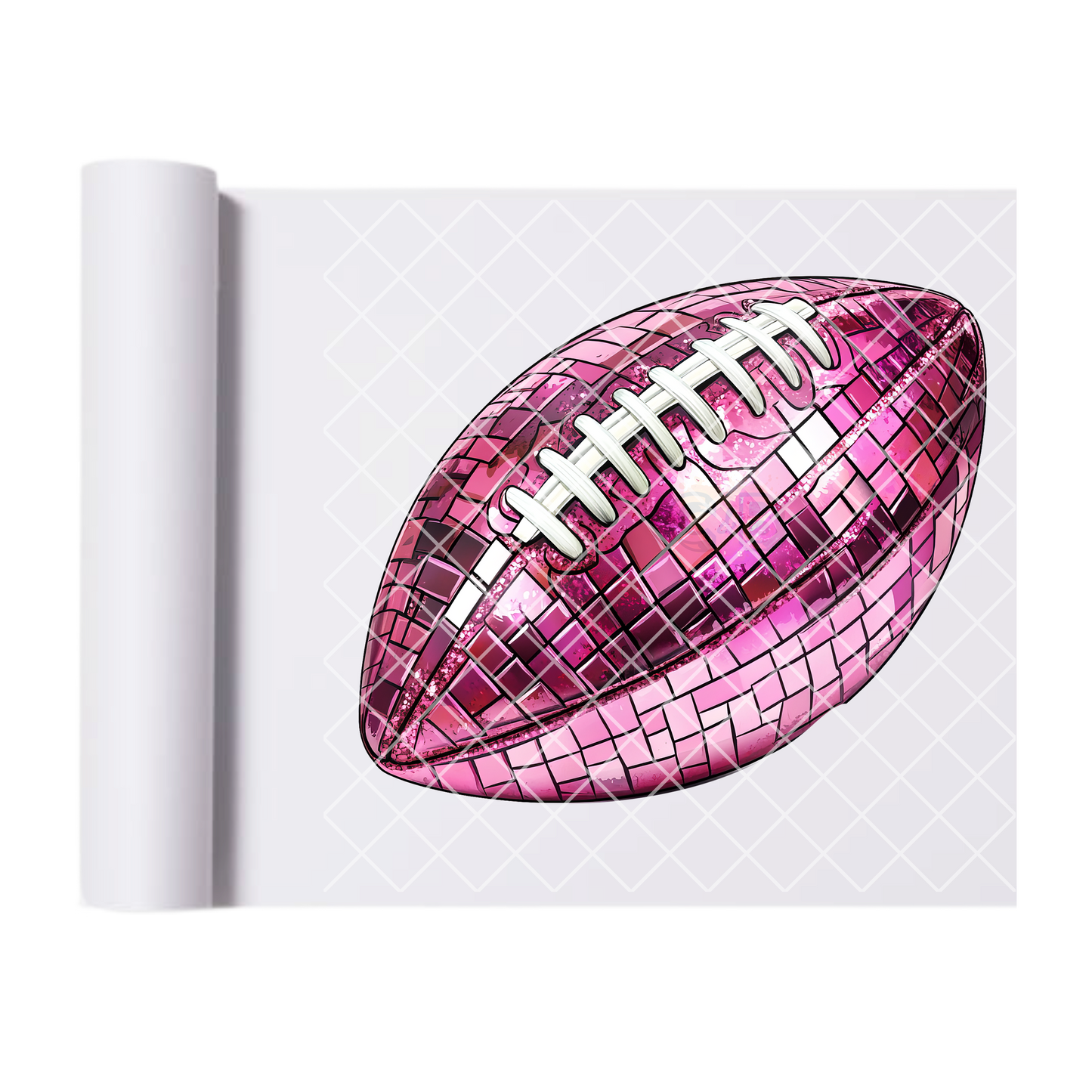 Purple disco football DTF film t shirt transfer