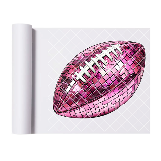 Purple disco football DTF film t shirt transfer