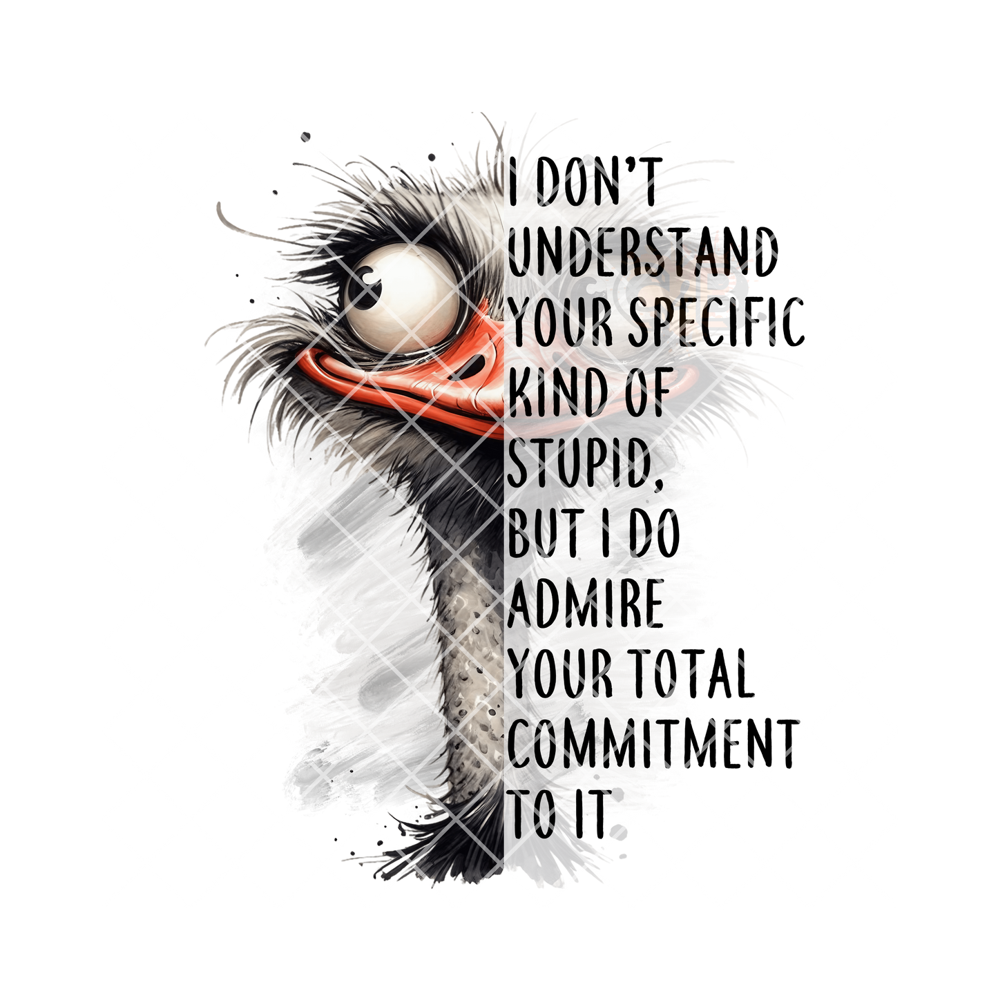 I admire commitment ostrich PNG