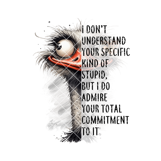 I admire commitment ostrich PNG