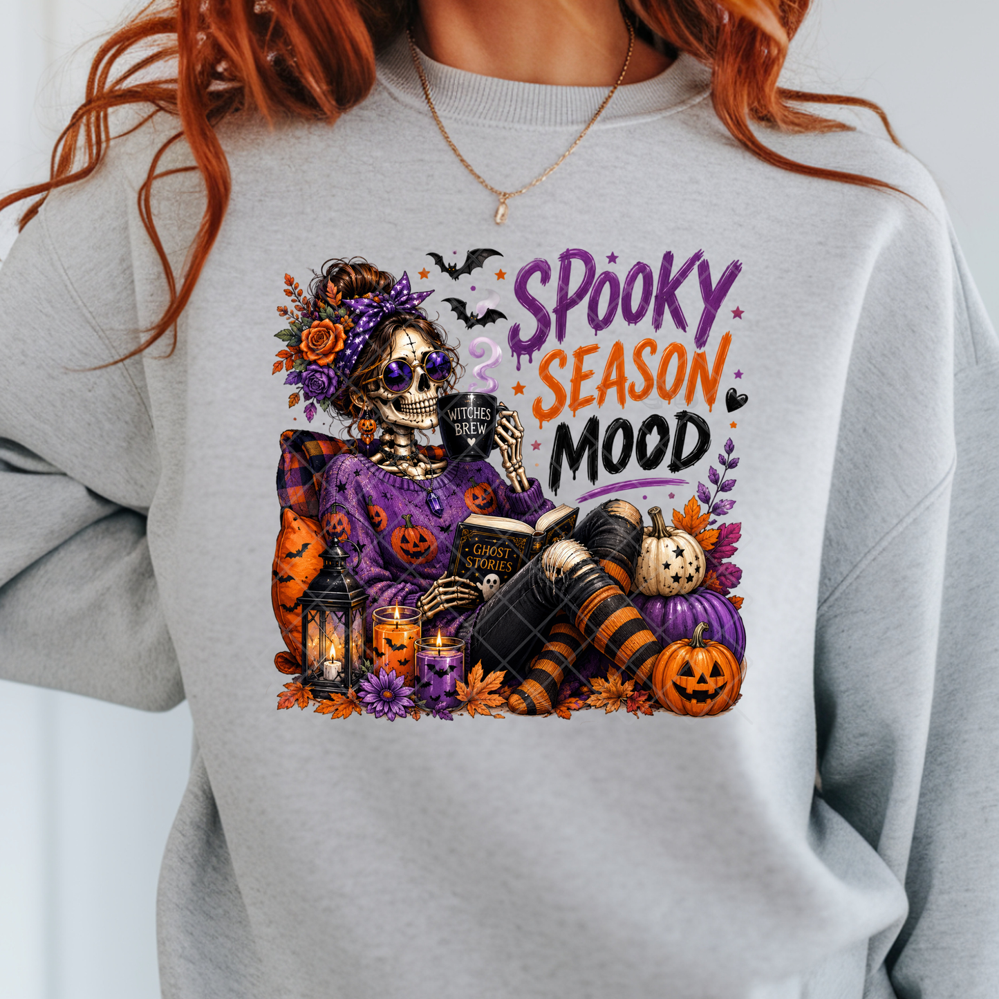 Spooky Season Mood Gal - Premium Graphic T-Shirt for Casual Wear