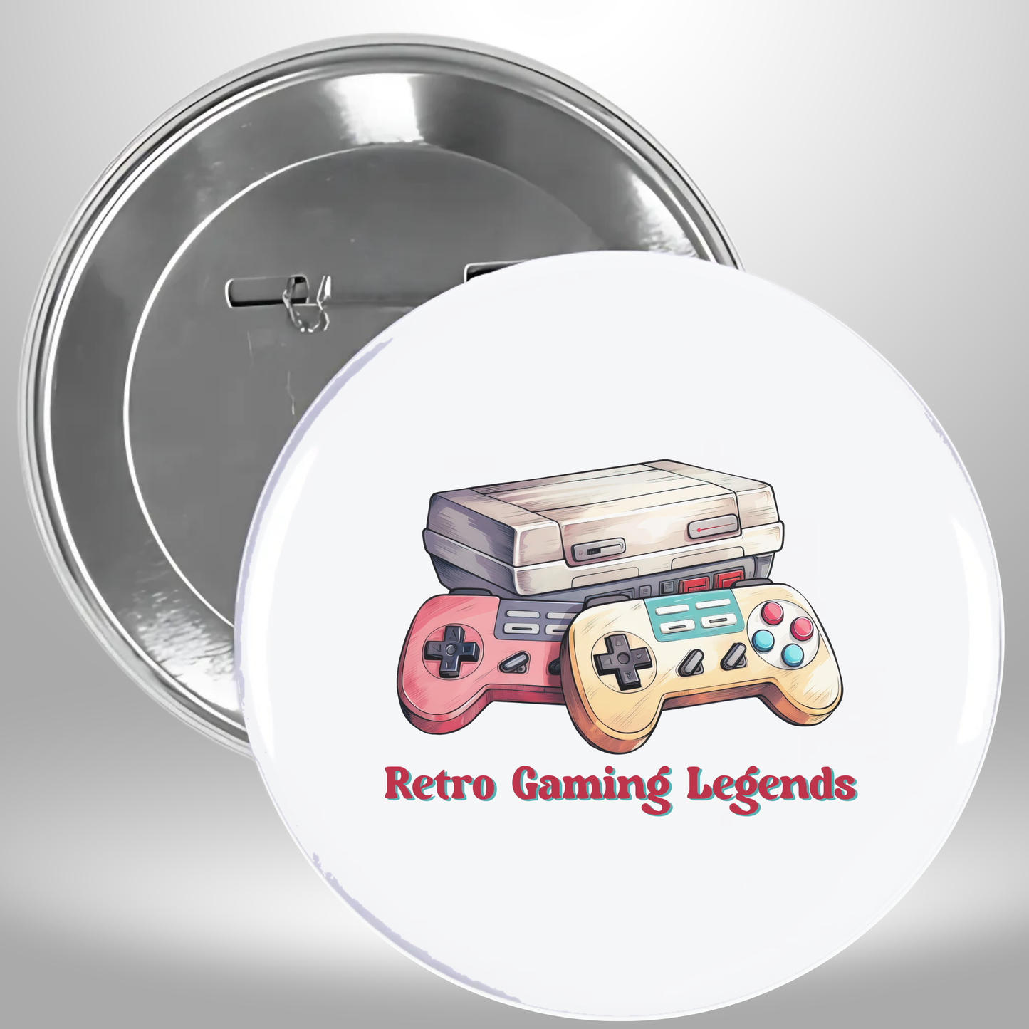 Retro Gaming Legends Pinback Button