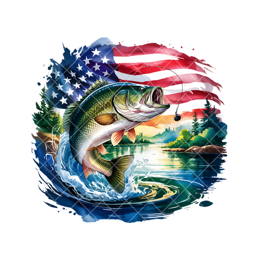 American Bass Fishing PNG