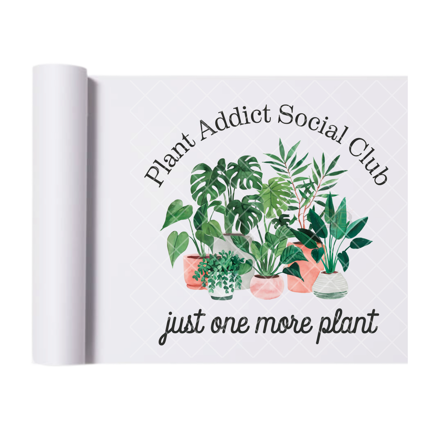Plant Social Club - Direct Print Film Transfer for T-Shirts, Cotton, Polyester & Blends - High-Quality Print