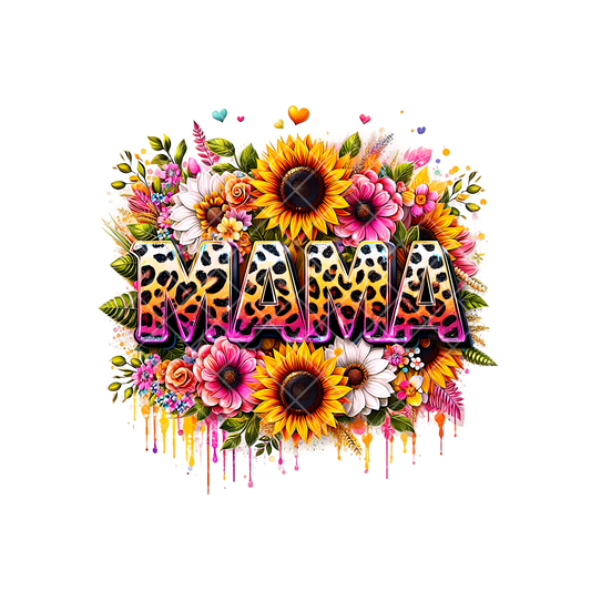 Mama Hombre Pink Cheatah Print PNG