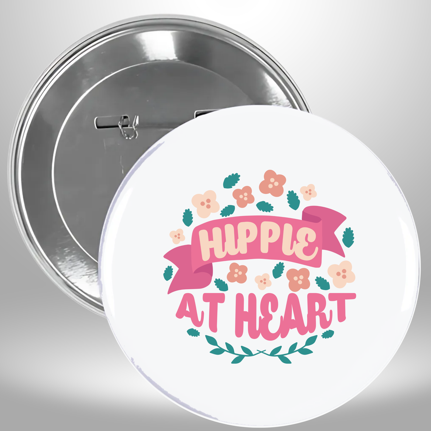 Hip At Heart Pinback Button