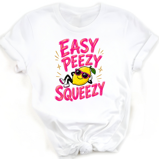 Easy Peezy Lemon Squeezy - Premium Graphic T-Shirt for Casual Wear