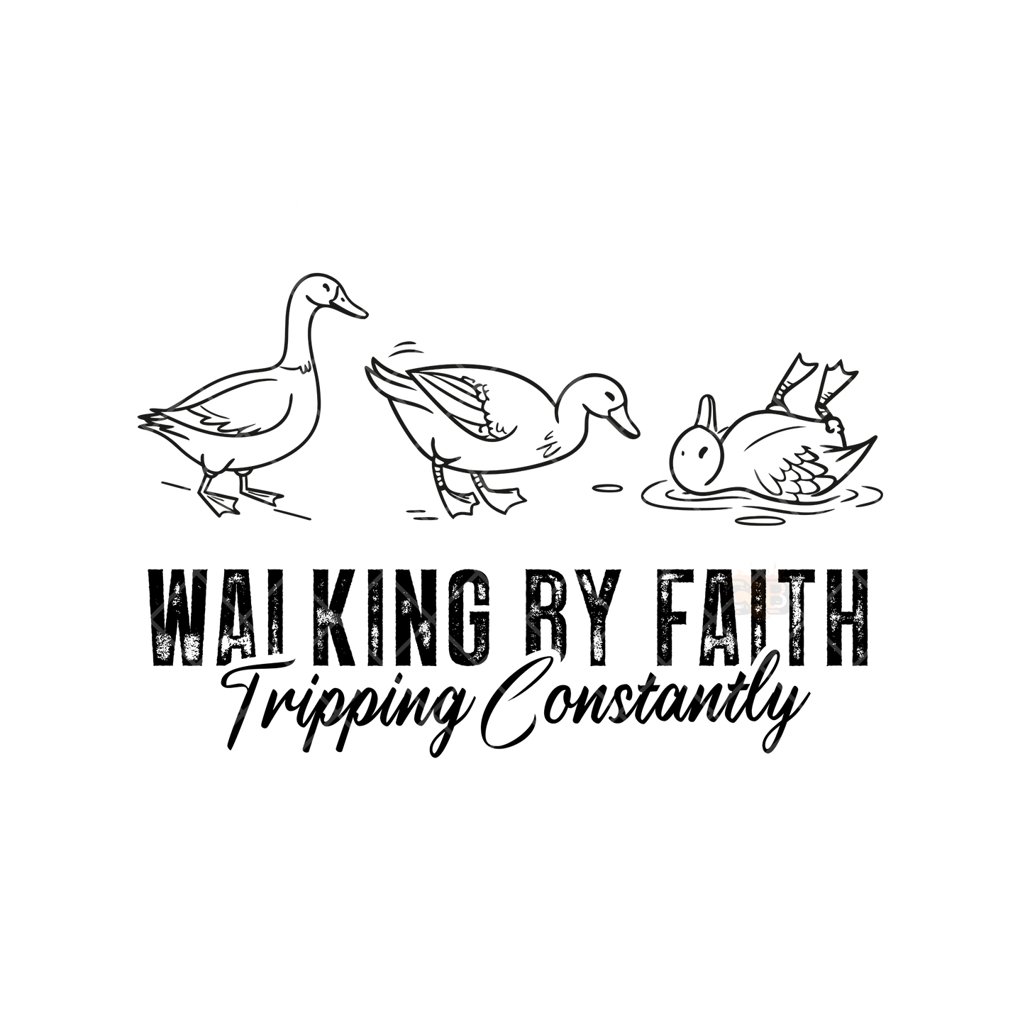 Walking By Faith Goose PNG File